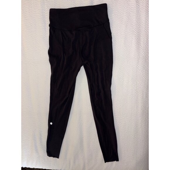 Lululemon Base Pace High-Rise Running Tight 28" Brushed Nulux Black Activewear 6 - Picture 5 of 10